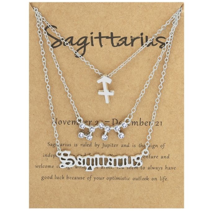 Zodiac Sign Necklace Set