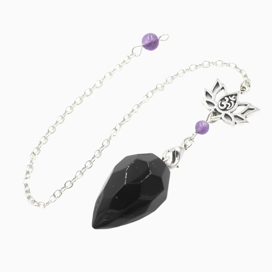 Black Obsidian Stone Pendant