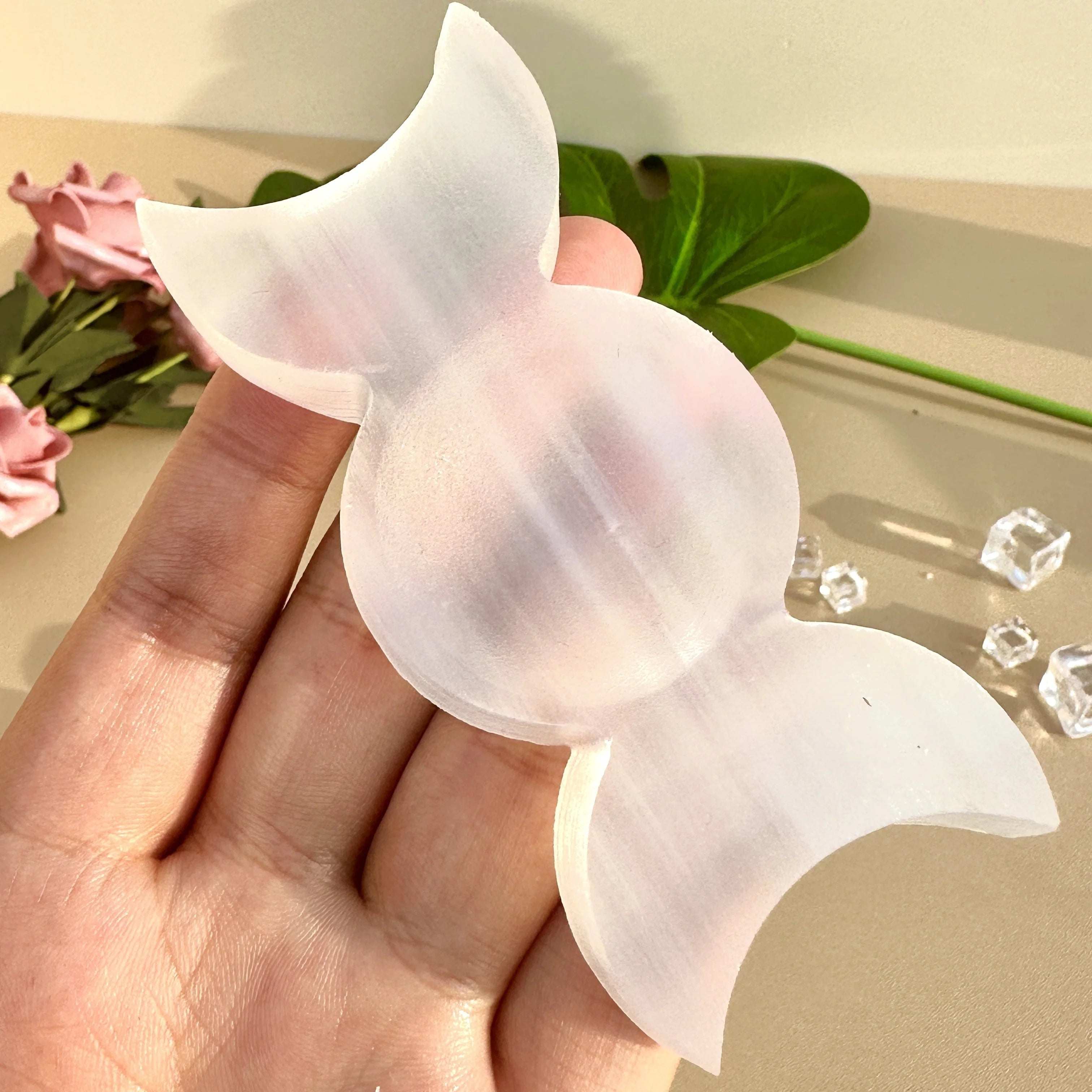 Selenite Triple Moon Bowl