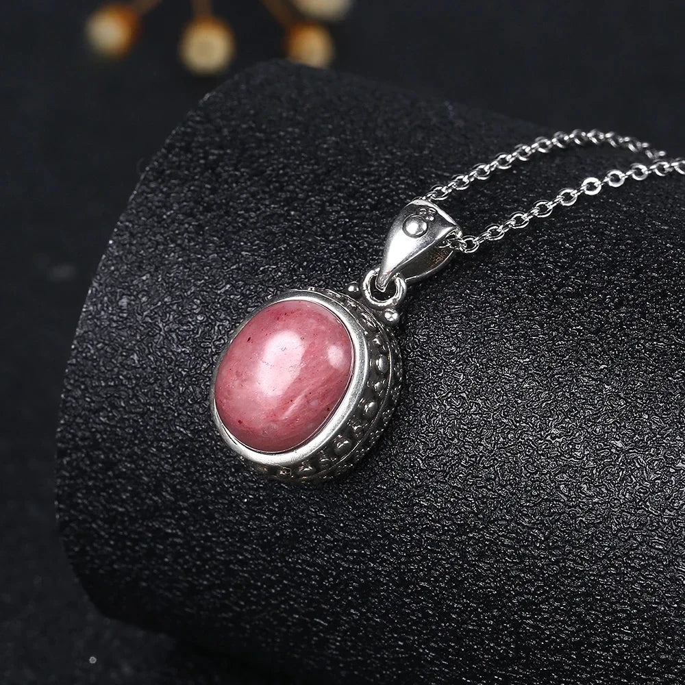 Silver Rhodonite Pendant