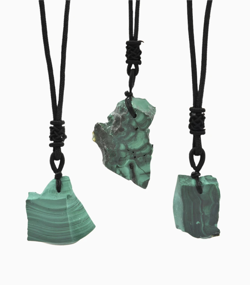 Malachite Raw Necklace