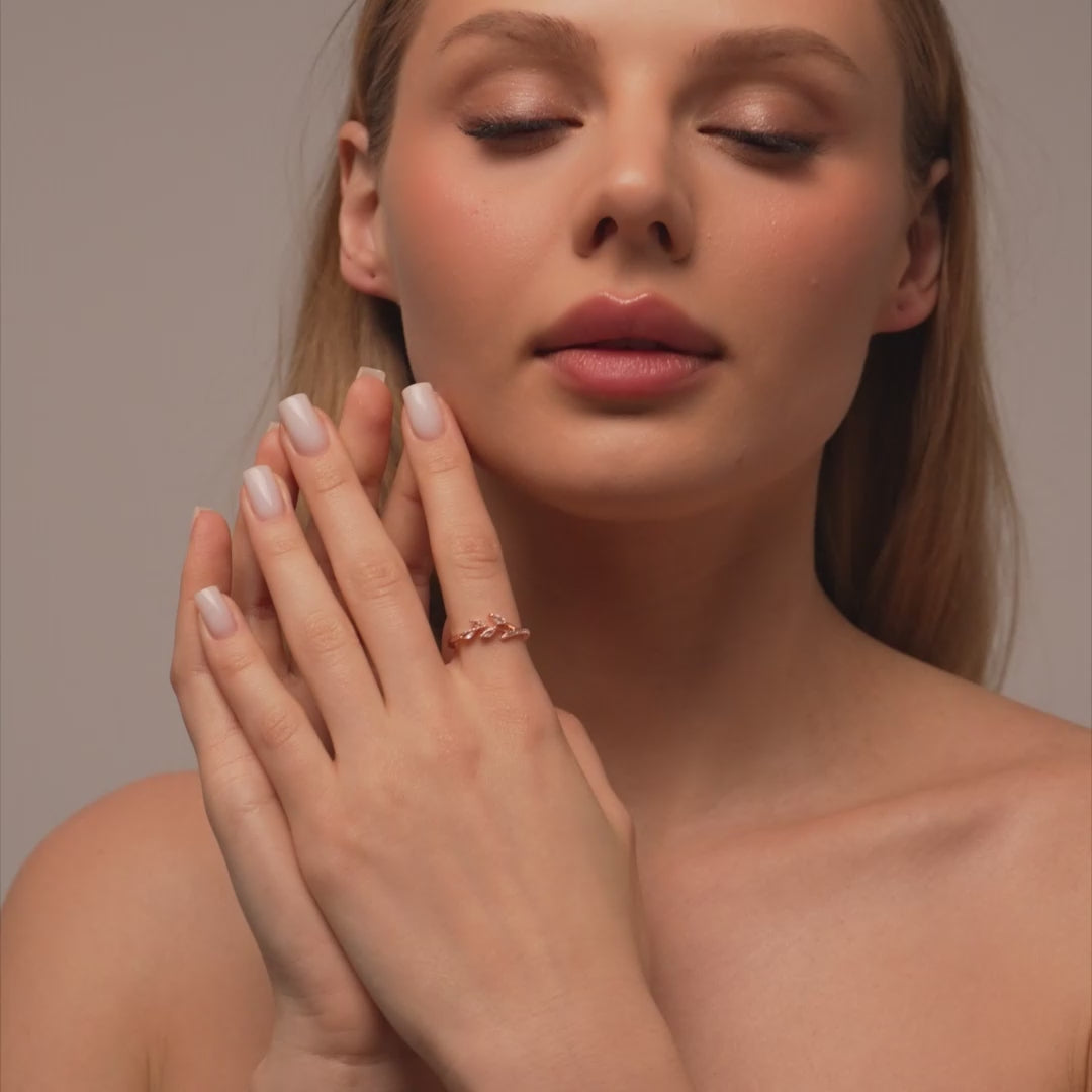 Rose Gold Zircon Ring