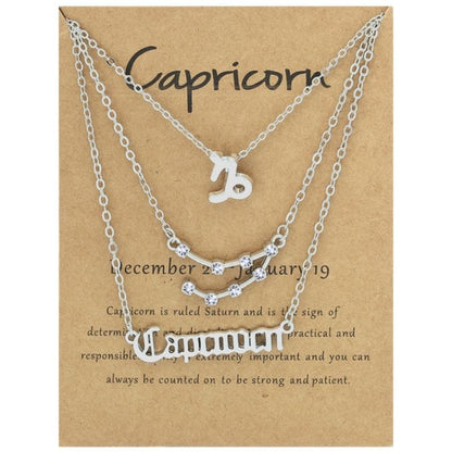 Zodiac Sign Necklace Set