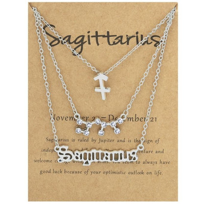 Zodiac Sign Necklace Set