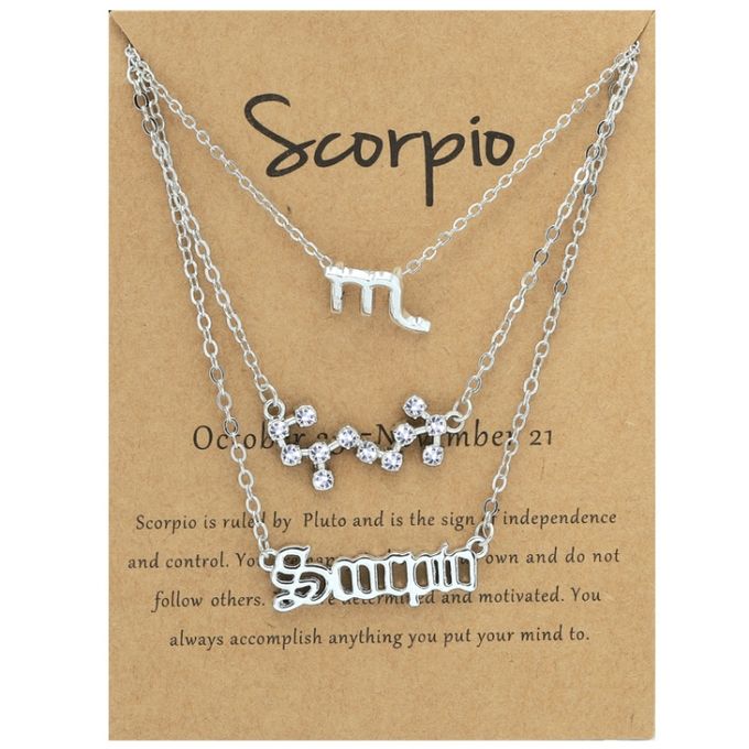 Zodiac Sign Necklace Set