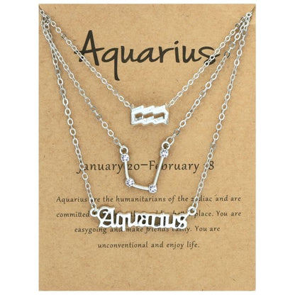 Zodiac Sign Necklace Set