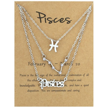 Zodiac Sign Necklace Set