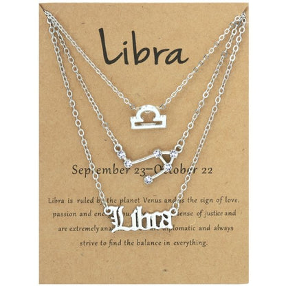 Zodiac Sign Necklace Set