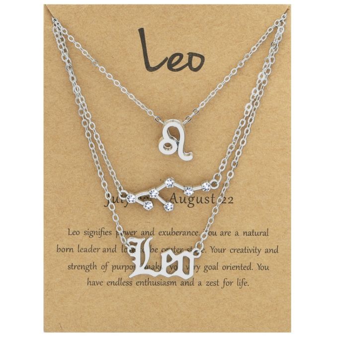 Zodiac Sign Necklace Set