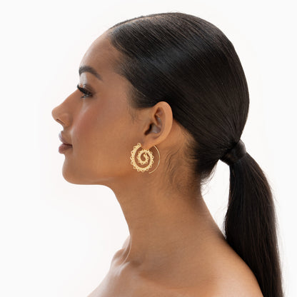 Round Spiral Earrings