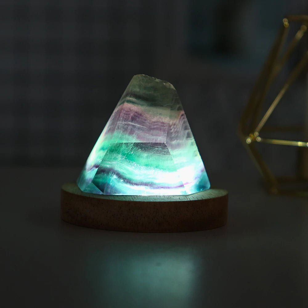 Rainbow Fluorite Night Lamp