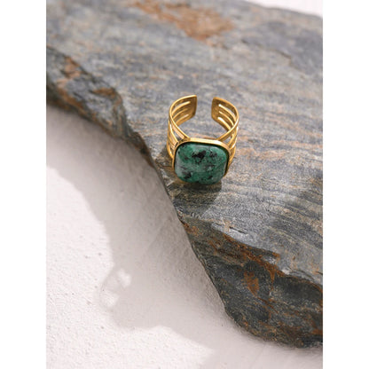 Green African Turquoise Ring