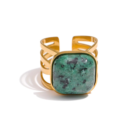 Green African Turquoise Ring