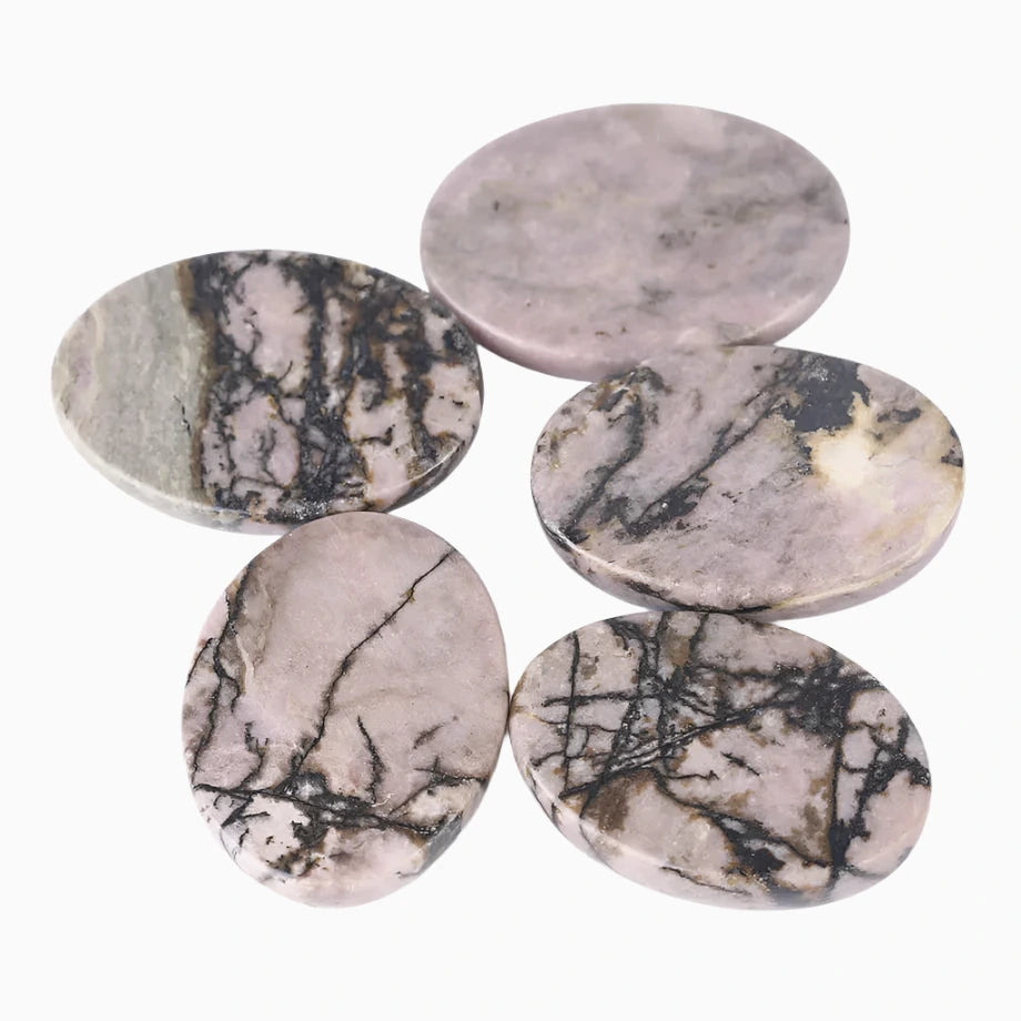 Rhodonite Palm Stone