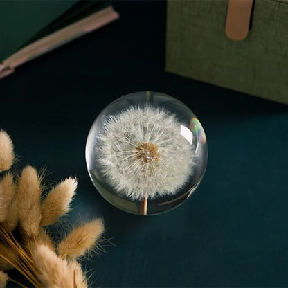 Dandelion Glass Crystal Ball