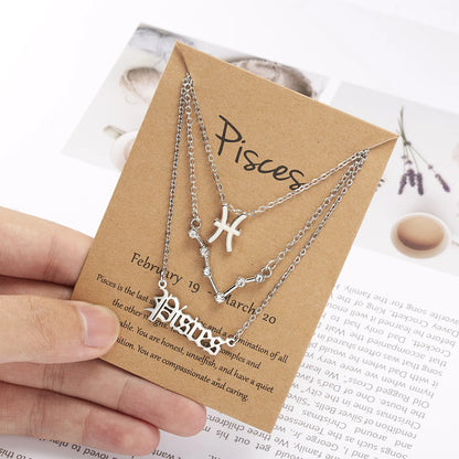 Zodiac Sign Necklace Set