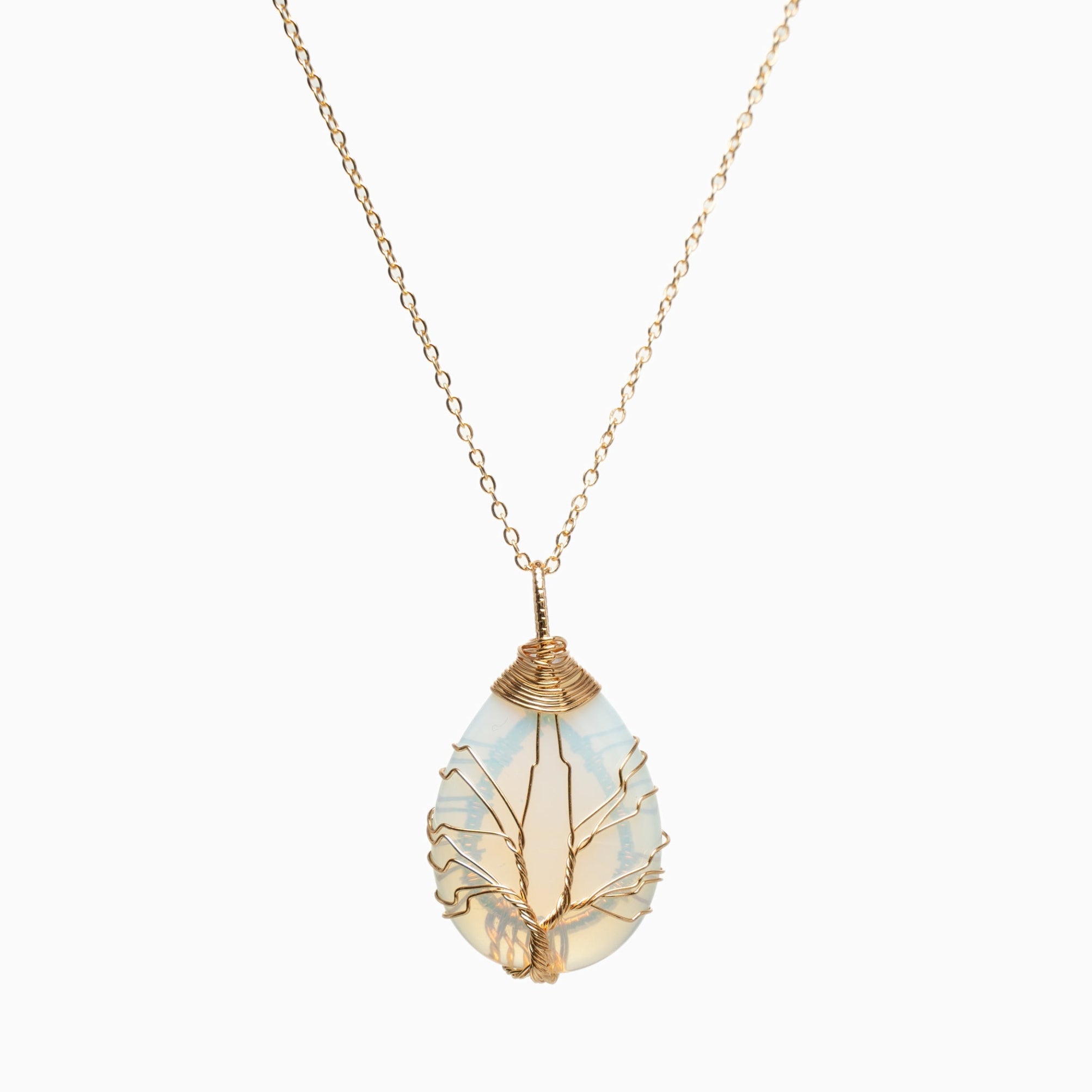 Opal Crystal Tree Necklace