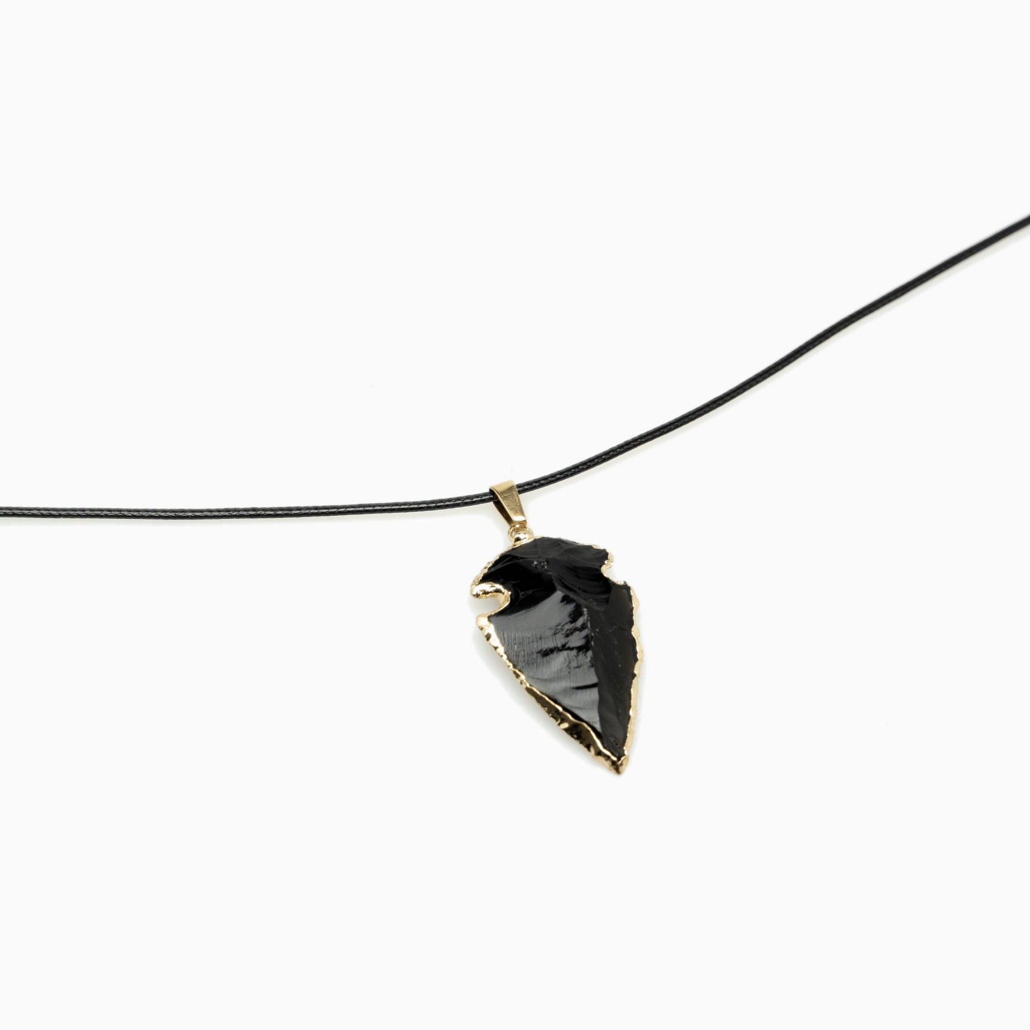 Black Obsidian Arrowhead Pendant