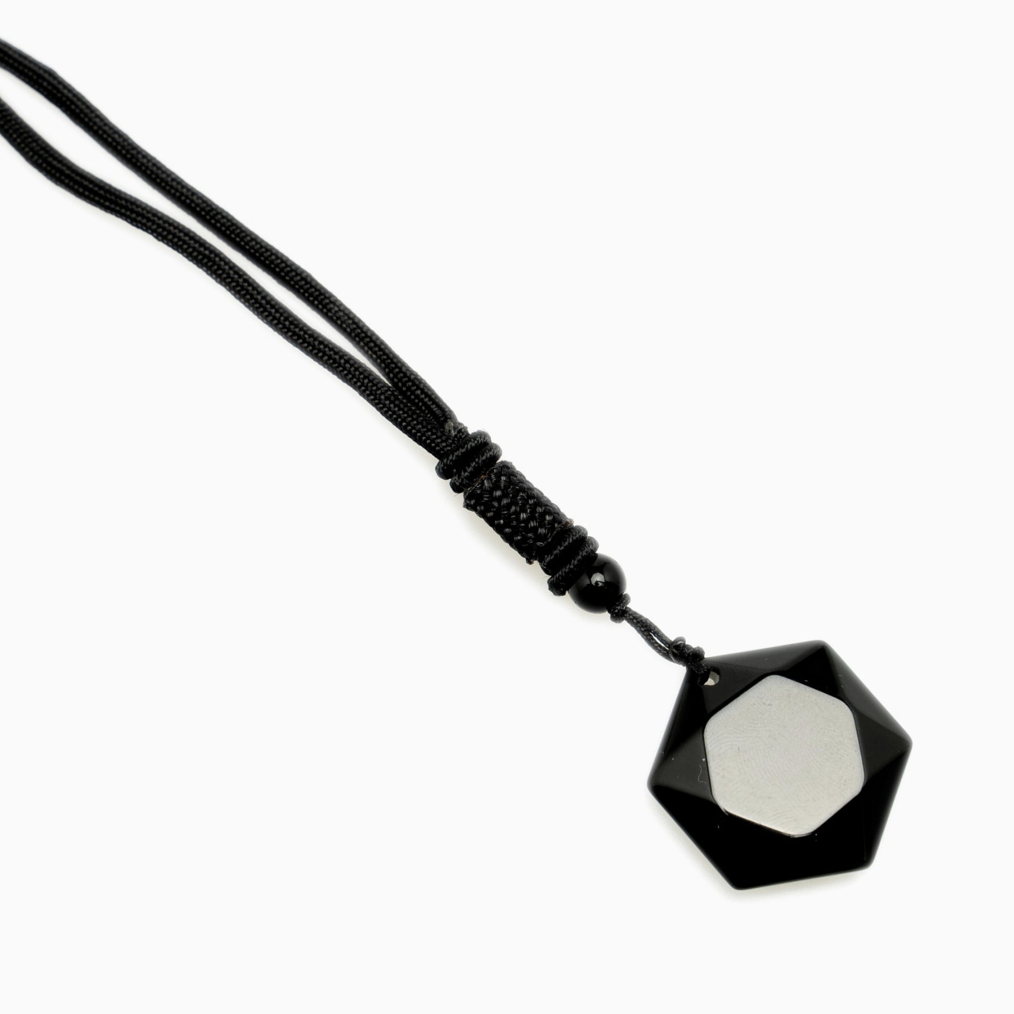 Obsidian Hexagram Pendant Necklace