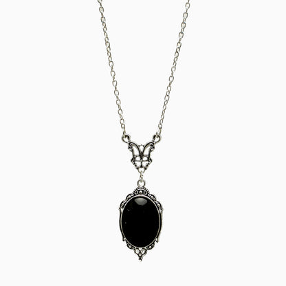 Gothic Black Obsidian Necklace