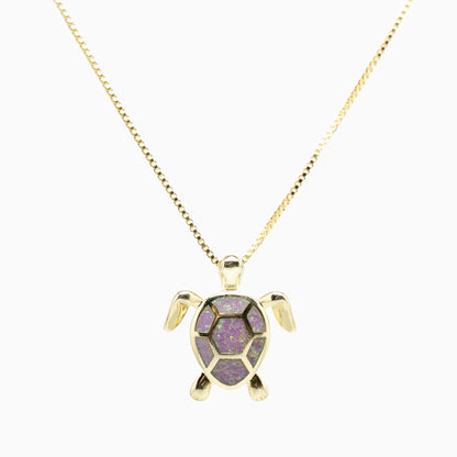 Turtle Opal Pendant Necklace