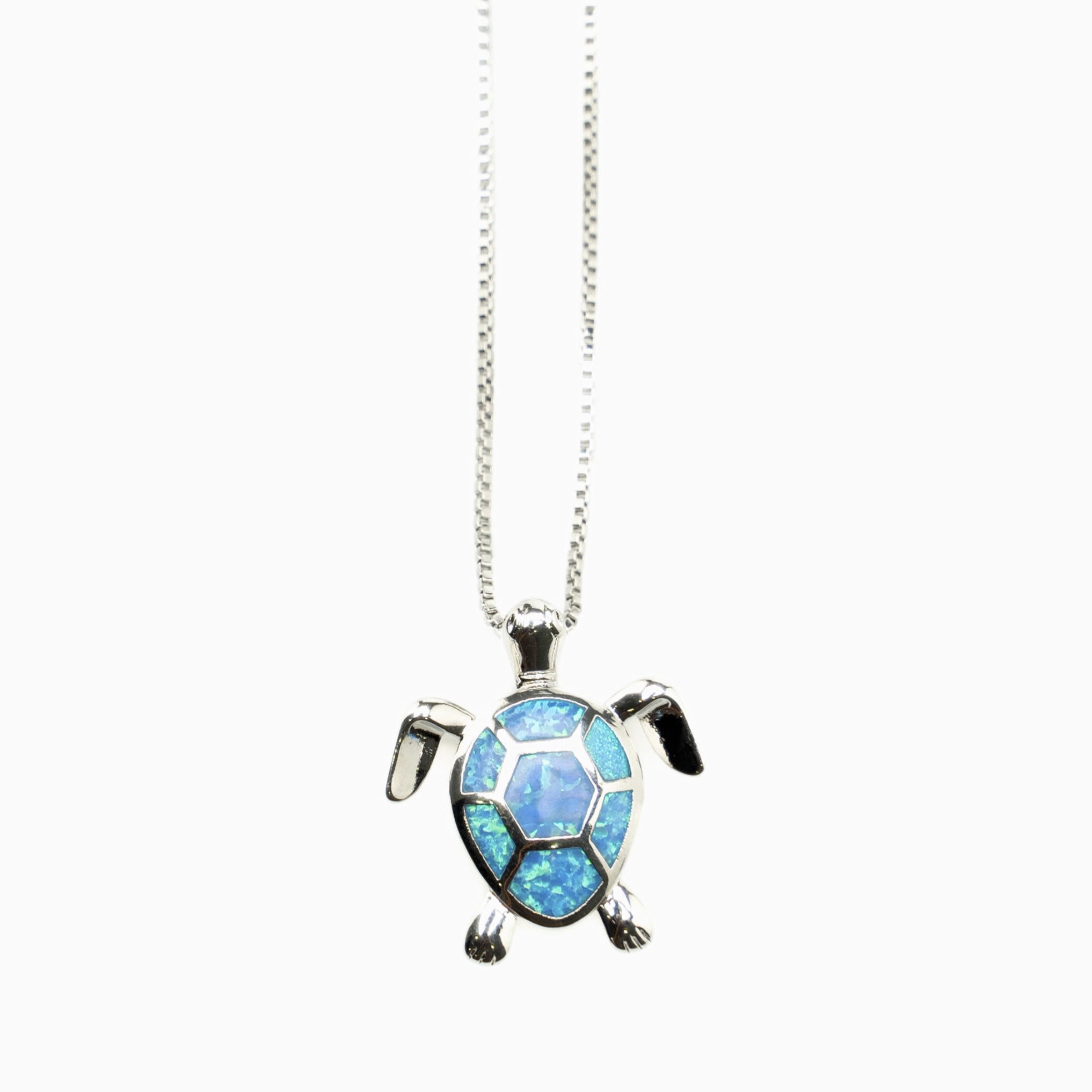 Turtle Opal Pendant Necklace