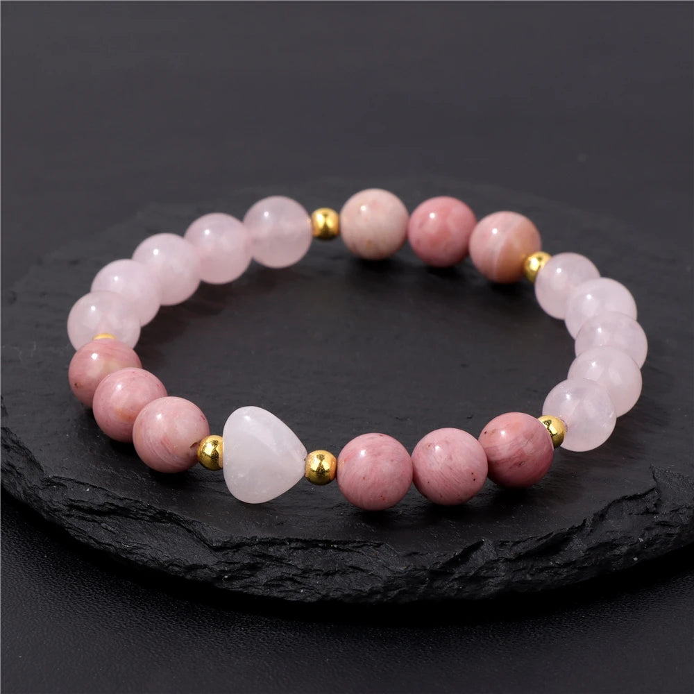 Rose Quartzs Rhodonite Bracelet