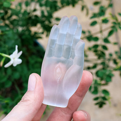 Selenite Hamsa Hand Statues