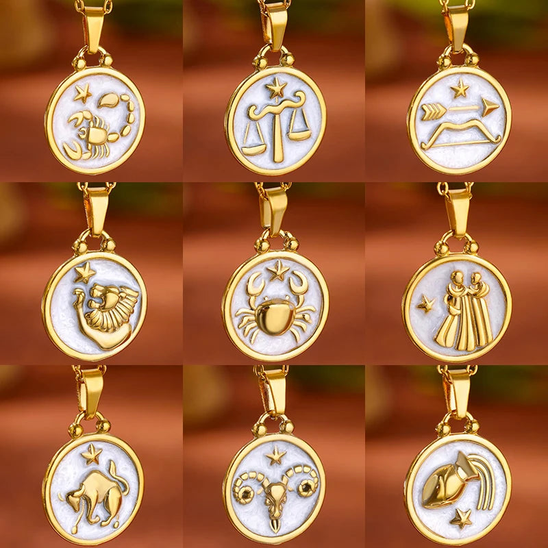 Zodiac Sign Pendant Necklace