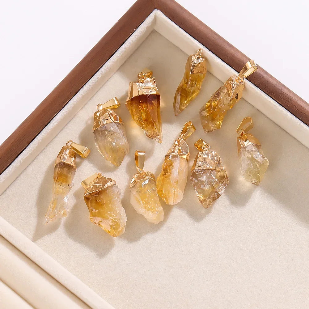 Natural Raw Citrine Pendant