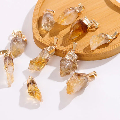 Natural Raw Citrine Pendant