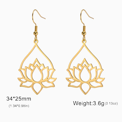 Lotus Drop Earrings