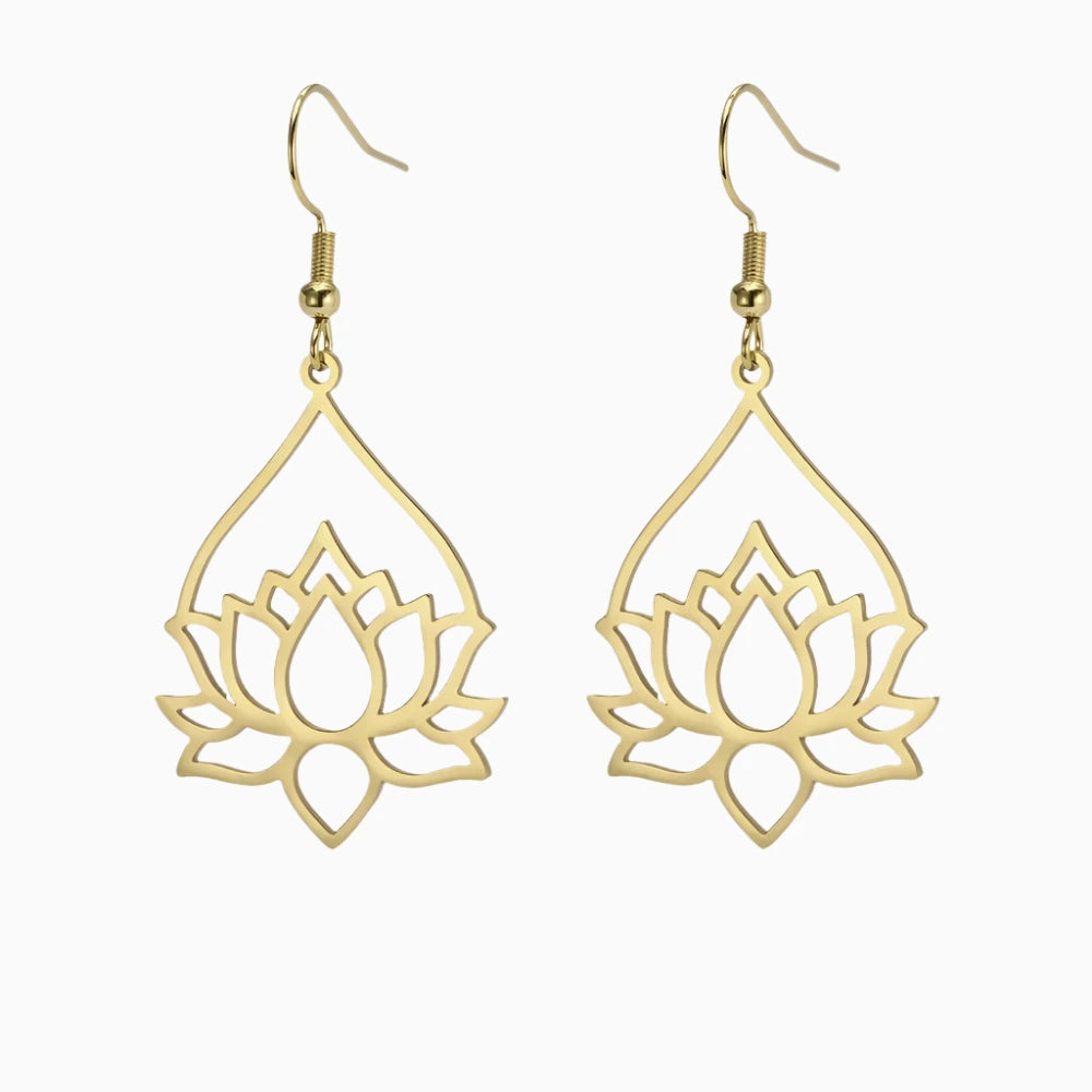 Lotus Drop Earrings