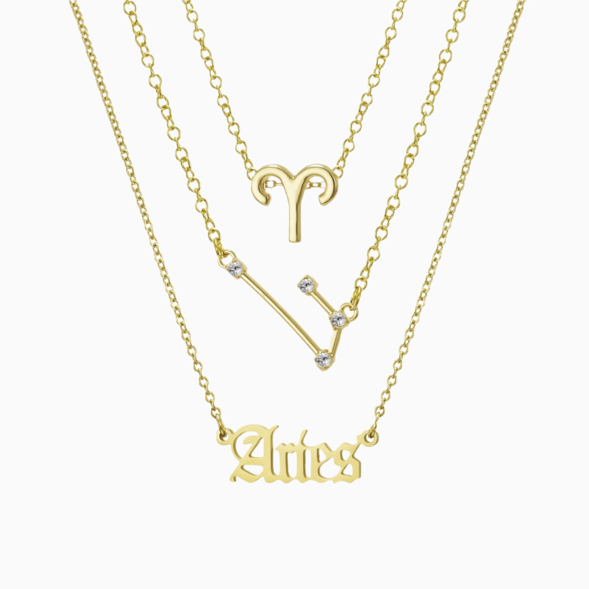 Zodiac Sign Necklace Set