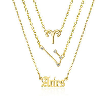 Zodiac Sign Necklace Set