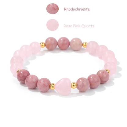 Rose Quartzs Rhodonite Bracelet