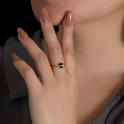 Black Agate Ring