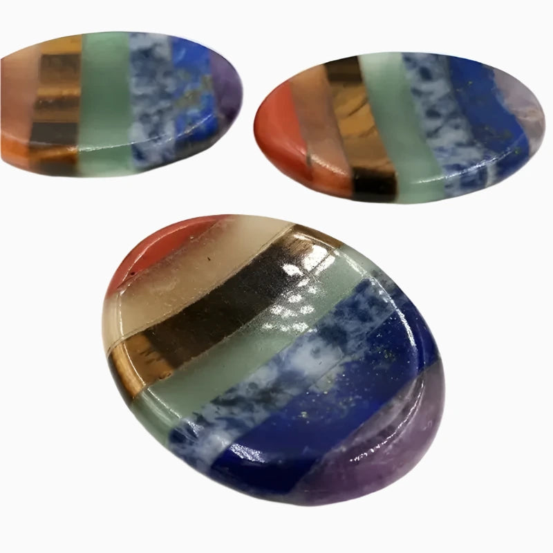 Oval Chakra Worry Stone