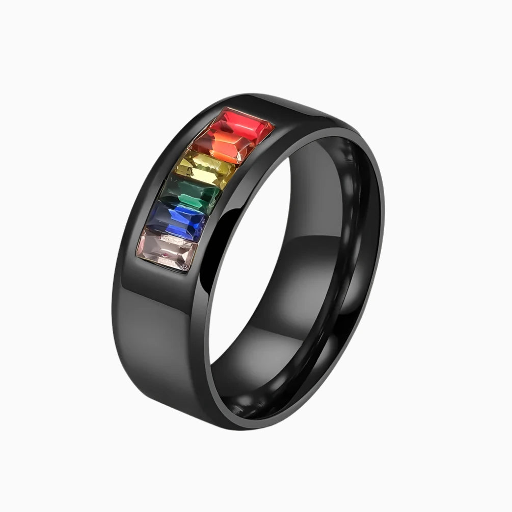 Rainbow Color Crystal Ring