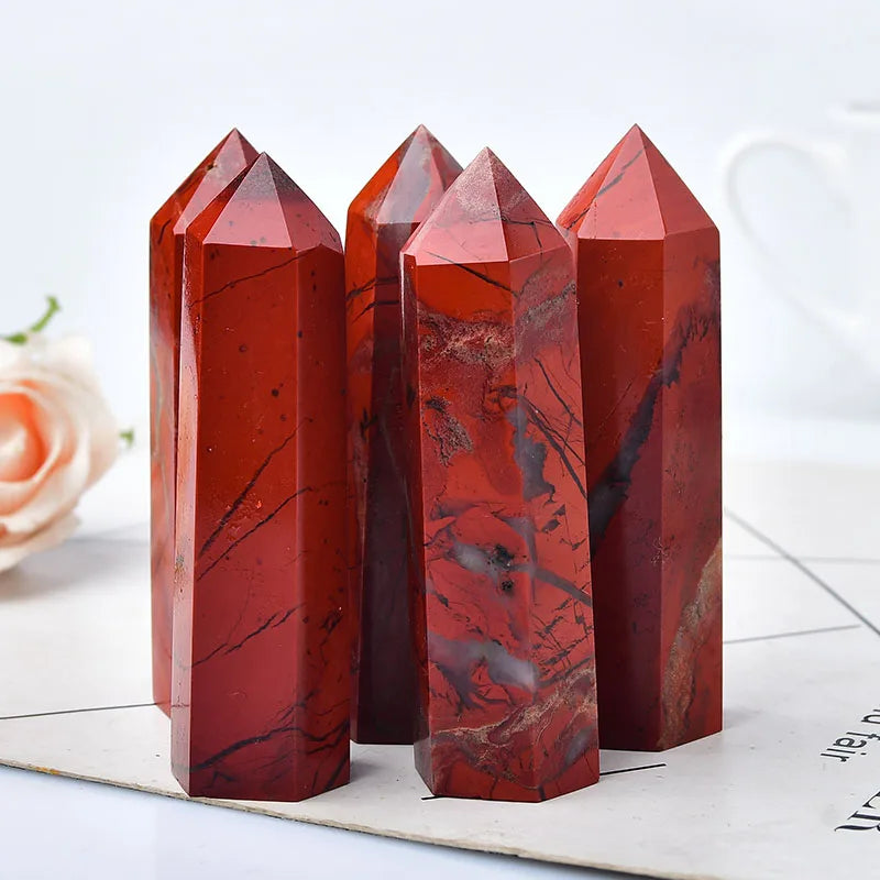 Red Jasper Crystal Tower