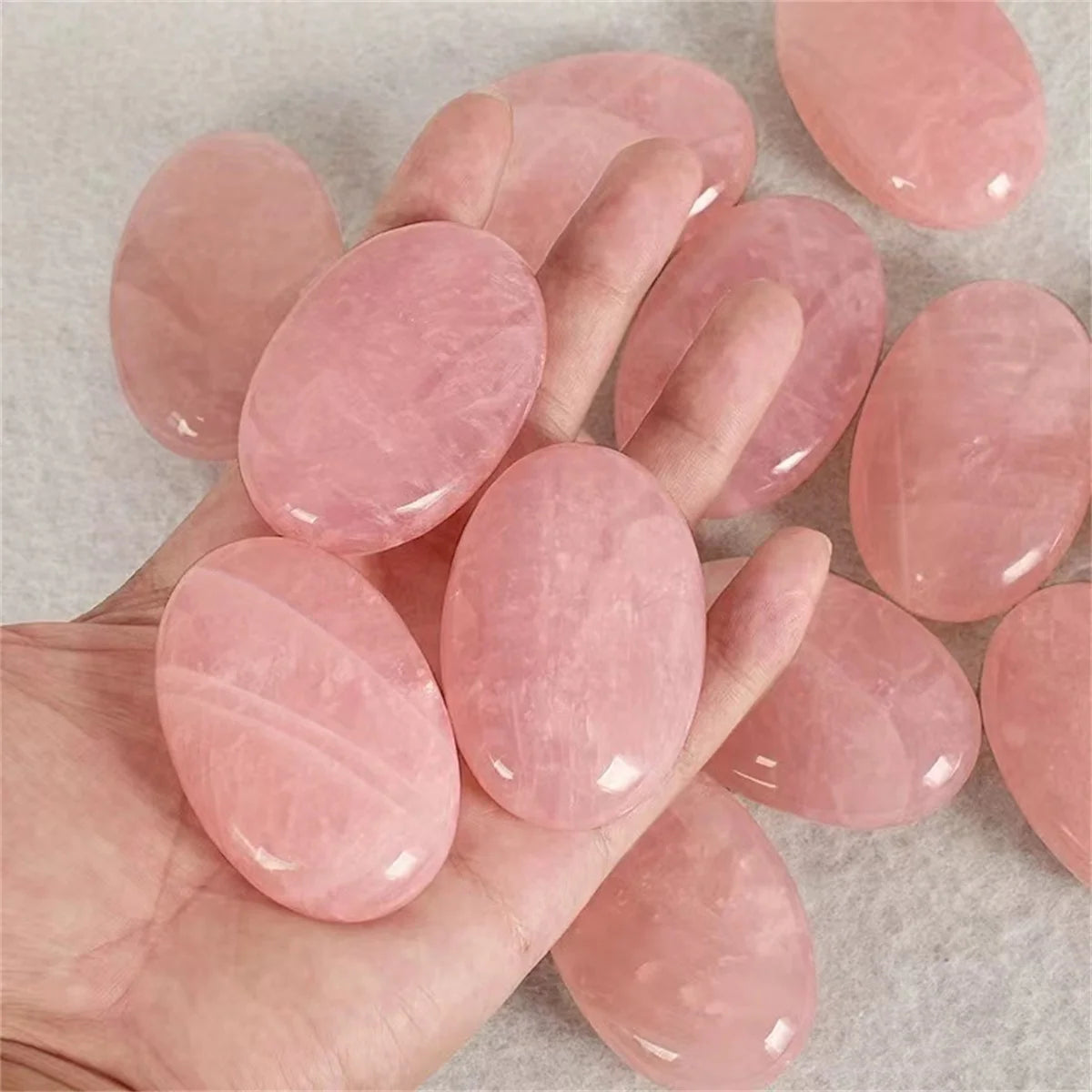 Rose Quartz Palm Stone