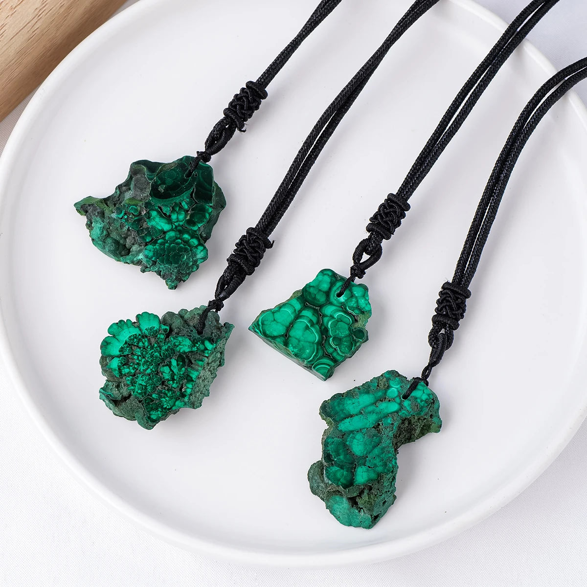 Natural Malachite Raw Necklace