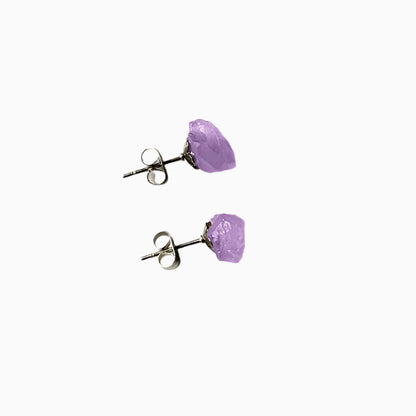 Natural Purple Amethyst Earrings