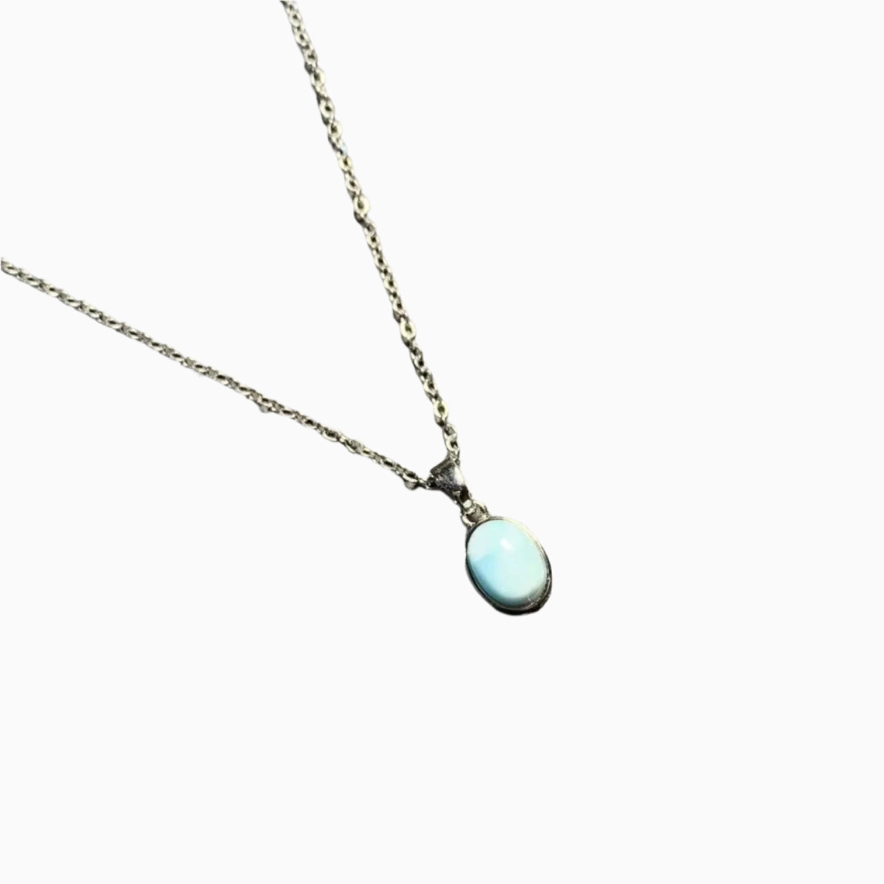 Natural Larimar Pendant Necklace