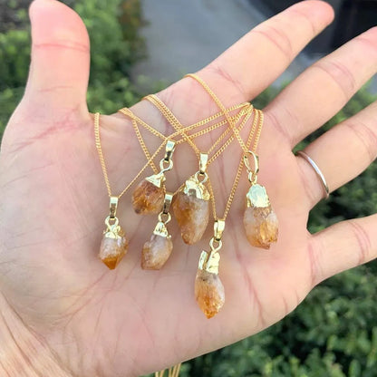 Natural Raw Citrine Pendant