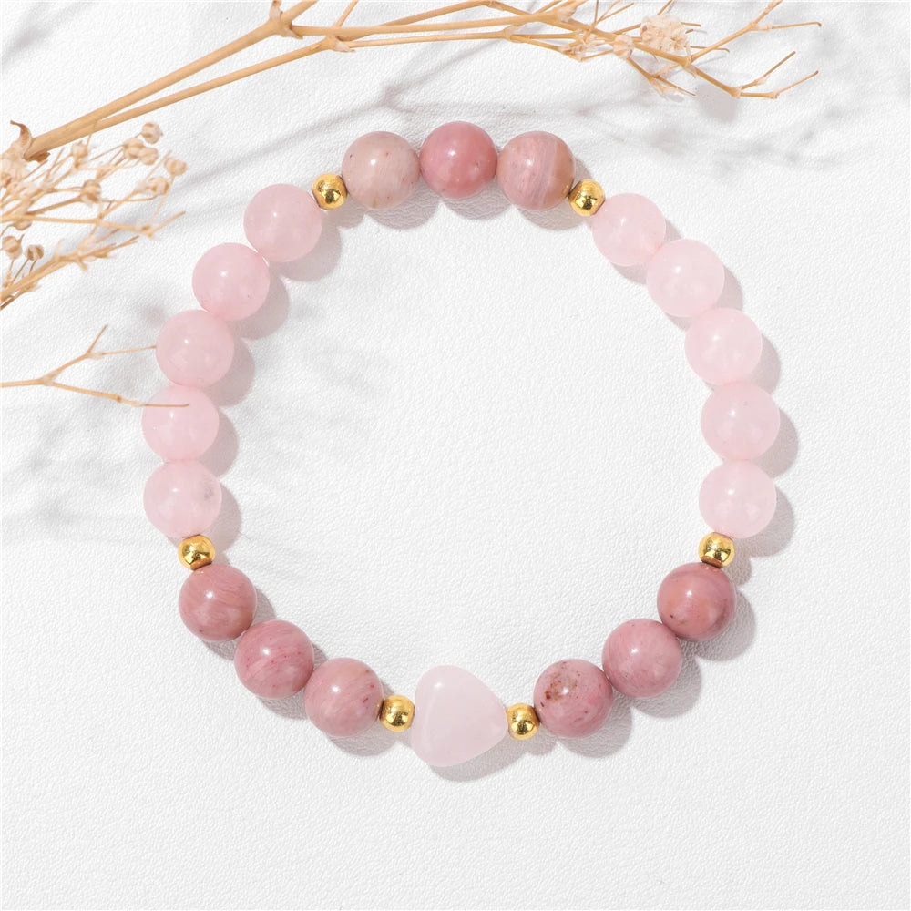 Rose Quartzs Rhodonite Bracelet