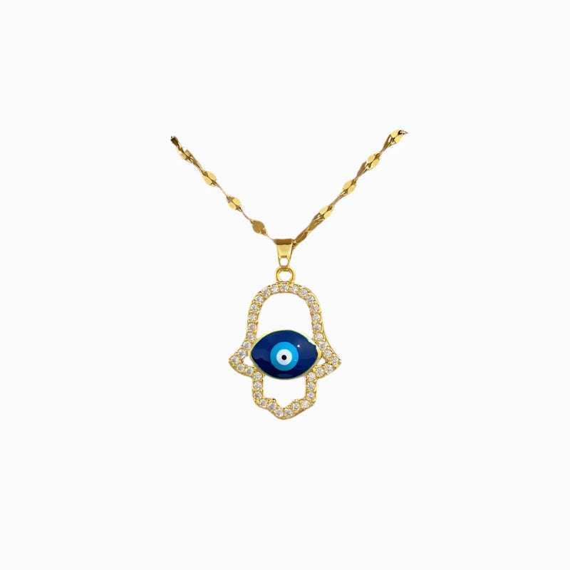 Zircon Blue Eye Necklace