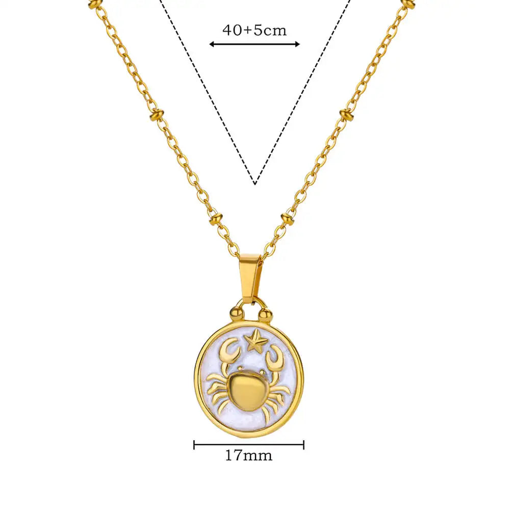 Zodiac Sign Pendant Necklace