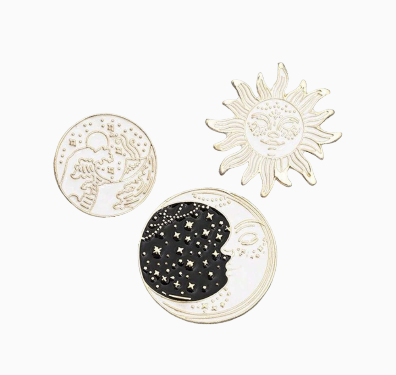 Sun Moon Brooches