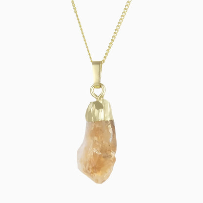 Natural Raw Citrine Pendant